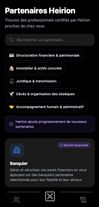 Réseau partenaires Heirion